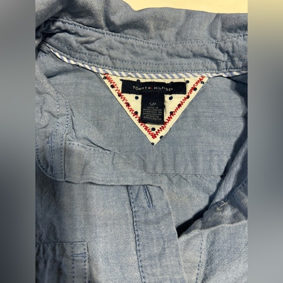 Tommy Hilfiger Light Blue Denim Button-Up Shirt - Picture 4 of 5